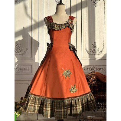 Cyans Qing Maple Leaf Knitted Top and JSK(Pre-Order/2 Colours/Full Payment Without Shipping)